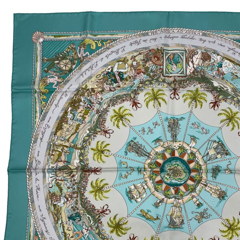 Hermes Scarf Carre 90 100% Silk PER Astra Adastra Through Difficulties — view 3
