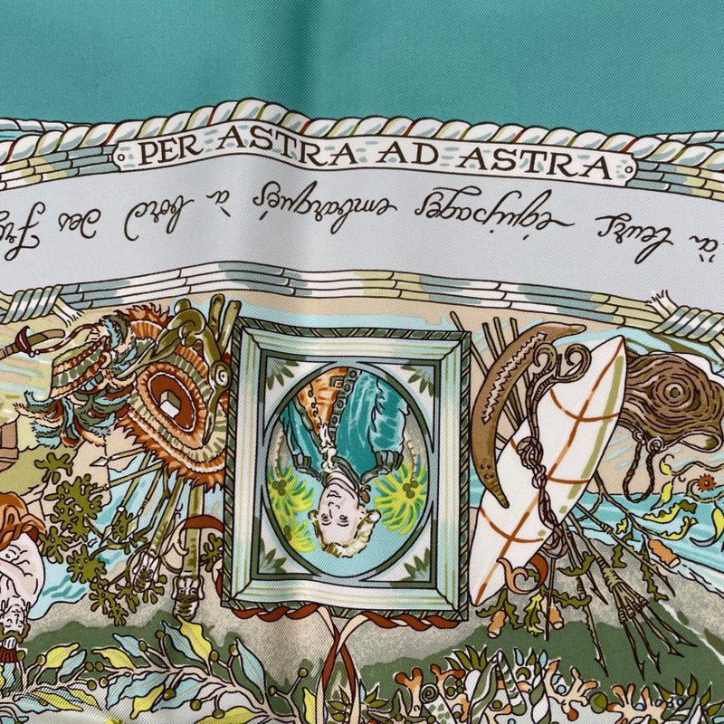 Hermes Scarf Carre 90 100% Silk PER Astra Adastra Through Difficulties — view 9