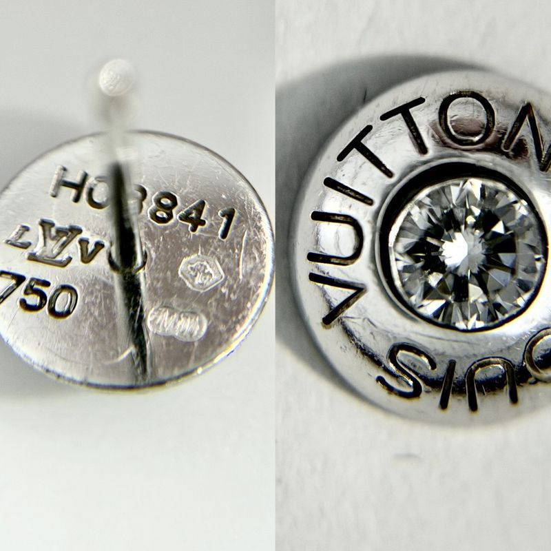 Louis Vuitton Earrings Puss Dreille Clou Jewelry Accessories Round 18K — view 8