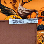 Hermes Scarf 100% Silk Carre 90 Africa Brown Box — view 9