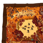 Hermes Scarf 100% Silk Carre 90 Africa Brown Box — view 3