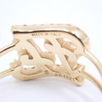 Fendi Calligraphy Ring Gold Color Rhinestone — view 6
