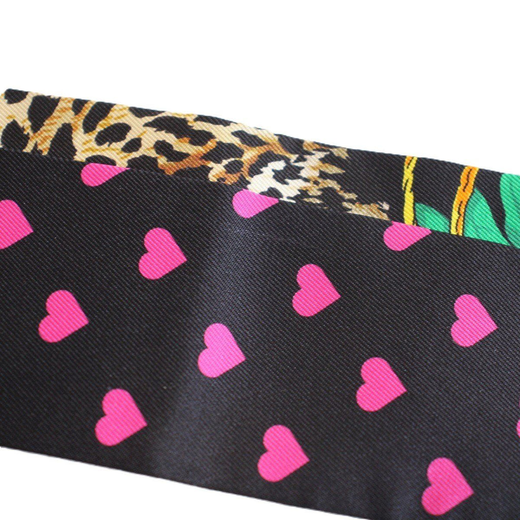 Hermes Twilly Jungle Love Black Silk Scarf — view 4
