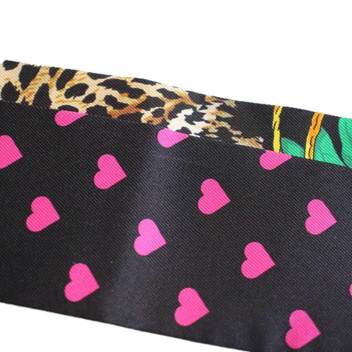 Hermes Twilly Jungle Love Black Silk Scarf — view 4