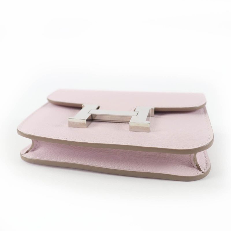 Hermes Constance Slim Eva Color Mauvepere Silver Hardware Wallet Bifold — view 4