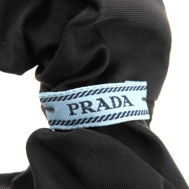 Prada 1 If015 re-nylon Scrunchie Hair Tie Accessory Black — view 5