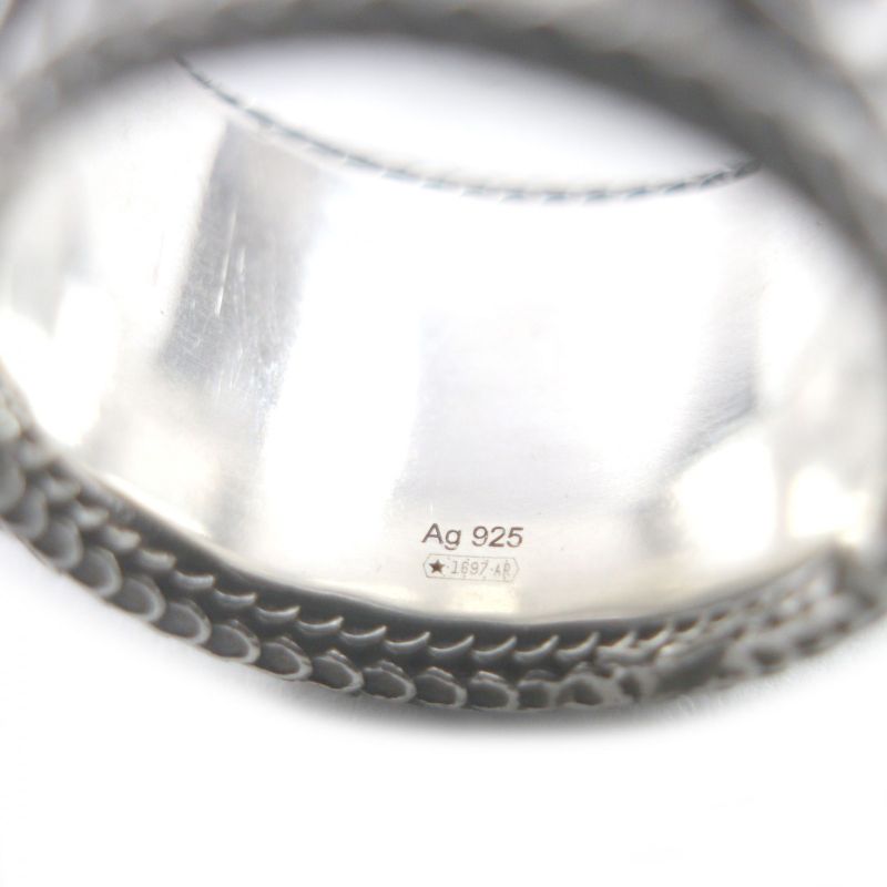 Gucci Snake Double G AG 925 Ring Silver 14 Size To No Box — view 9