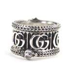 Gucci Snake Double G AG 925 Ring Silver 14 Size To No Box — view 6