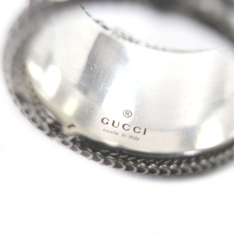 Gucci Snake Double G AG 925 Ring Silver 14 Size To No Box — view 8