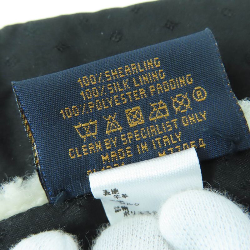 Louis Vuitton Echarpe Ring Logo Shearling Mouton Muffler Ivory Scarf — view 6