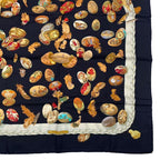 Hermes Carre 90 100% Silk Scarf Couvee D' Egg Black Box — view 6
