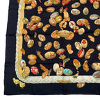 Hermes Carre 90 100% Silk Scarf Couvee D' Egg Black Box — view 5