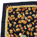 Hermes Carre 90 100% Silk Scarf Couvee D' Egg Black Box — view 3