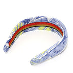 Hermes Headband Silk Twill Light Blue Series Width — view 2