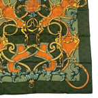 Hermes Scarf Carre 90 100% Silk L'instrvction DV ROY Teiogaku Horse Pattern — view 6