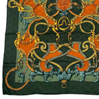Hermes Scarf Carre 90 100% Silk L'instrvction DV ROY Teiogaku Horse Pattern — view 5