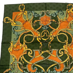Hermes Scarf Carre 90 100% Silk L'instrvction DV ROY Teiogaku Horse Pattern — view 3