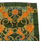 Hermes Scarf Carre 90 100% Silk L'instrvction DV ROY Teiogaku Horse Pattern — view 4