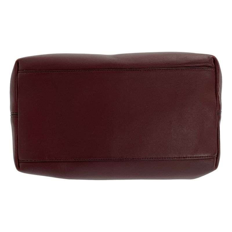 Bottega Veneta Leather Chain Handle Flap Tote Bag Burgundy — view 6
