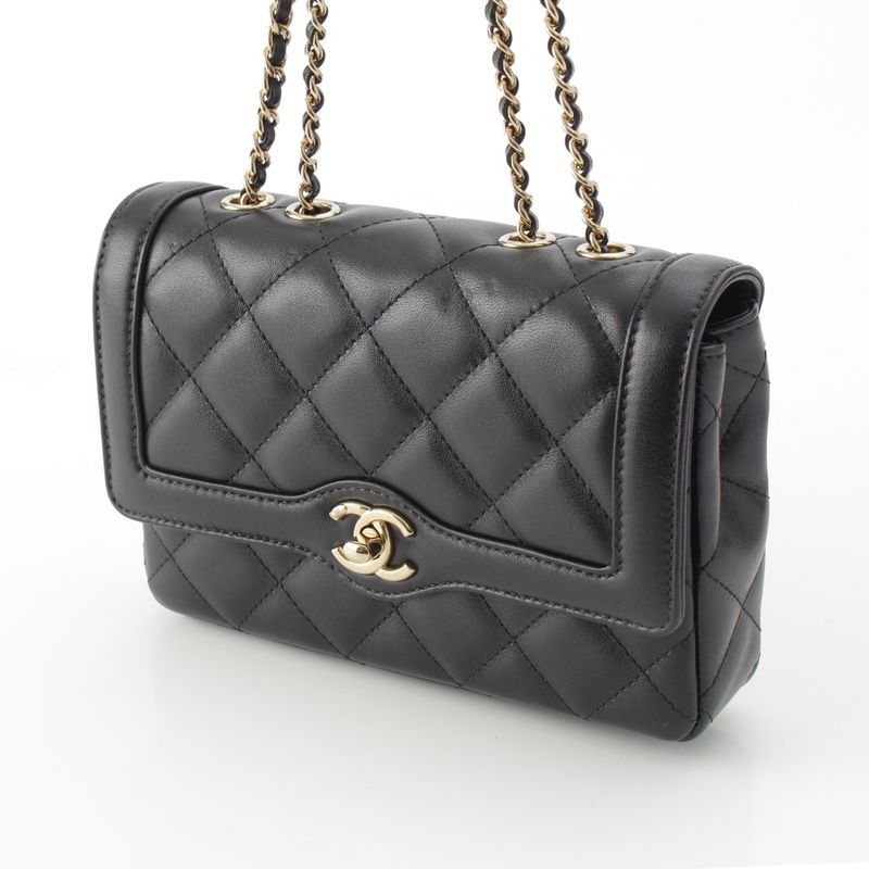 Chanel Quilted Lambskin Mini Flap Chain Shoulder Bag Random Number As5048 — view 3