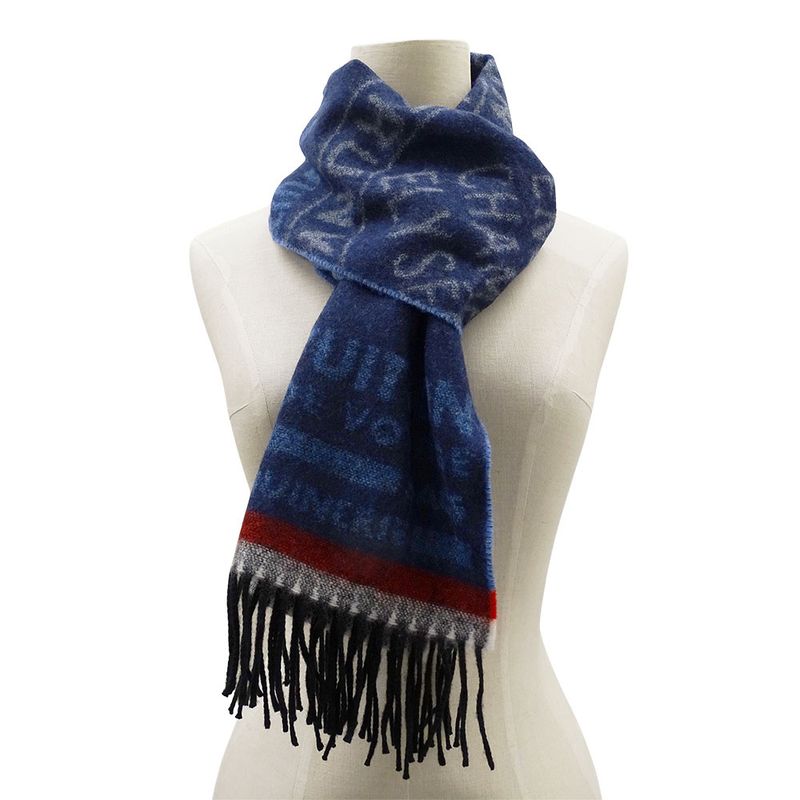 Louis Vuitton Muffler Shawl Wool Cashmere Echarpe Trunk Stamps Scarf — view 4