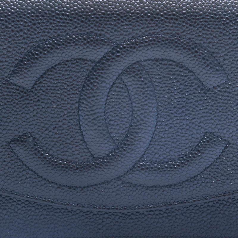 Chanel Shoulder Bag Caviar Leather CC Logo Chain Wallet — view 7