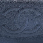 Chanel Shoulder Bag Caviar Leather CC Logo Chain Wallet — view 7