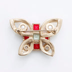 Chanel Brooch Red Gold — view 2
