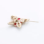 Chanel Brooch Red Gold — view 7