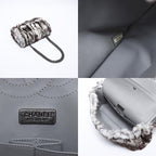 Chanel Shoulder Bag 23 2.55 Double Flap Rabbit Fur — view 9