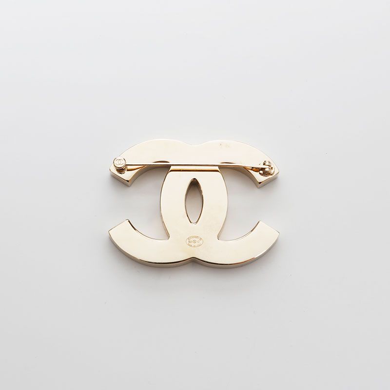 Chanel Brooch CC Logo Bicolor Black & Pink — view 2