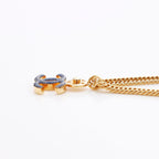 Chanel Necklace CC Logo Star Gold Blue — view 3