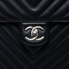 Chanel Backpack CC Logo Stitch Chevron — view 8