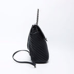 Chanel Backpack CC Logo Stitch Chevron — view 4