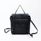 Chanel Backpack CC Logo Stitch Chevron — view 2