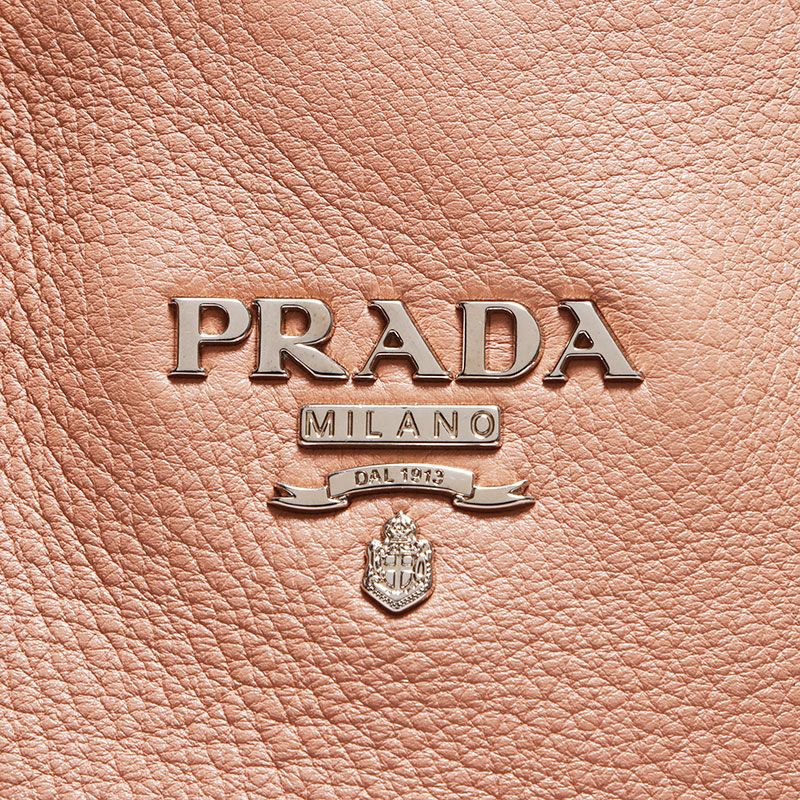 Prada Shoulder Bag 2-Way Leather Silver — view 8