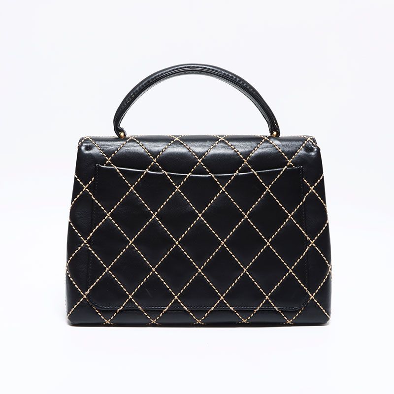 Chanel Handbag Lambskin Wild Stitch Top Handle Kelly — view 2