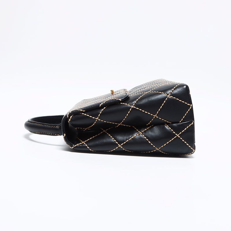 Chanel Handbag Lambskin Wild Stitch Top Handle Kelly — view 3