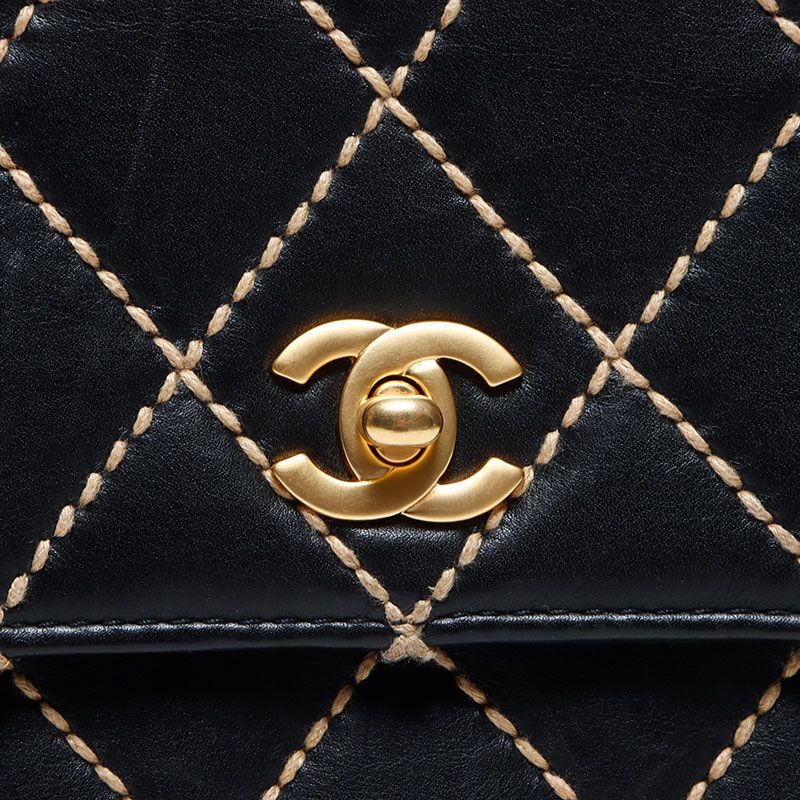 Chanel Handbag Lambskin Wild Stitch Top Handle Kelly — view 8