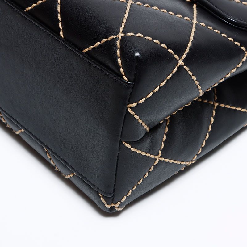 Chanel Handbag Lambskin Wild Stitch Top Handle Kelly — view 6