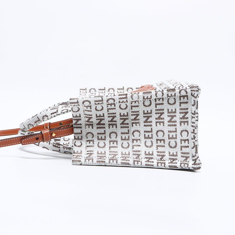 Celine Handbag Logo 2-Way Small Cabas Thais Textile — view 3