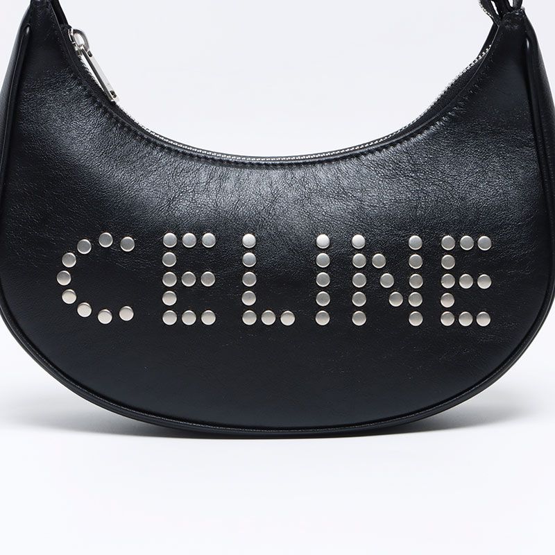 Celine Shoulder Bag Studded Logo Hobo — view 8