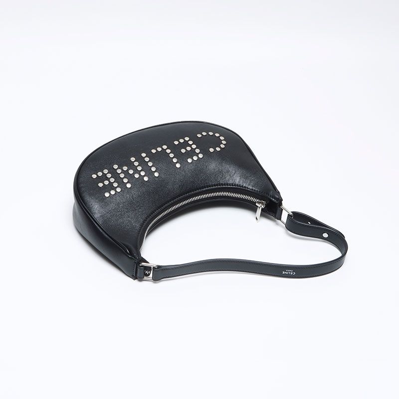 Celine Shoulder Bag Studded Logo Hobo — view 9