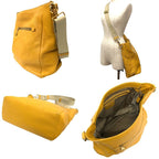 Prada Leather Shoulder Bag Yellow — view 2