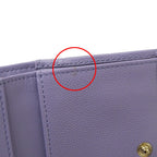 Chanel Wallet Quilted Trifold Caviar Leather Purple — view 8