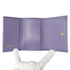 Chanel Wallet Quilted Trifold Caviar Leather Purple — view 4