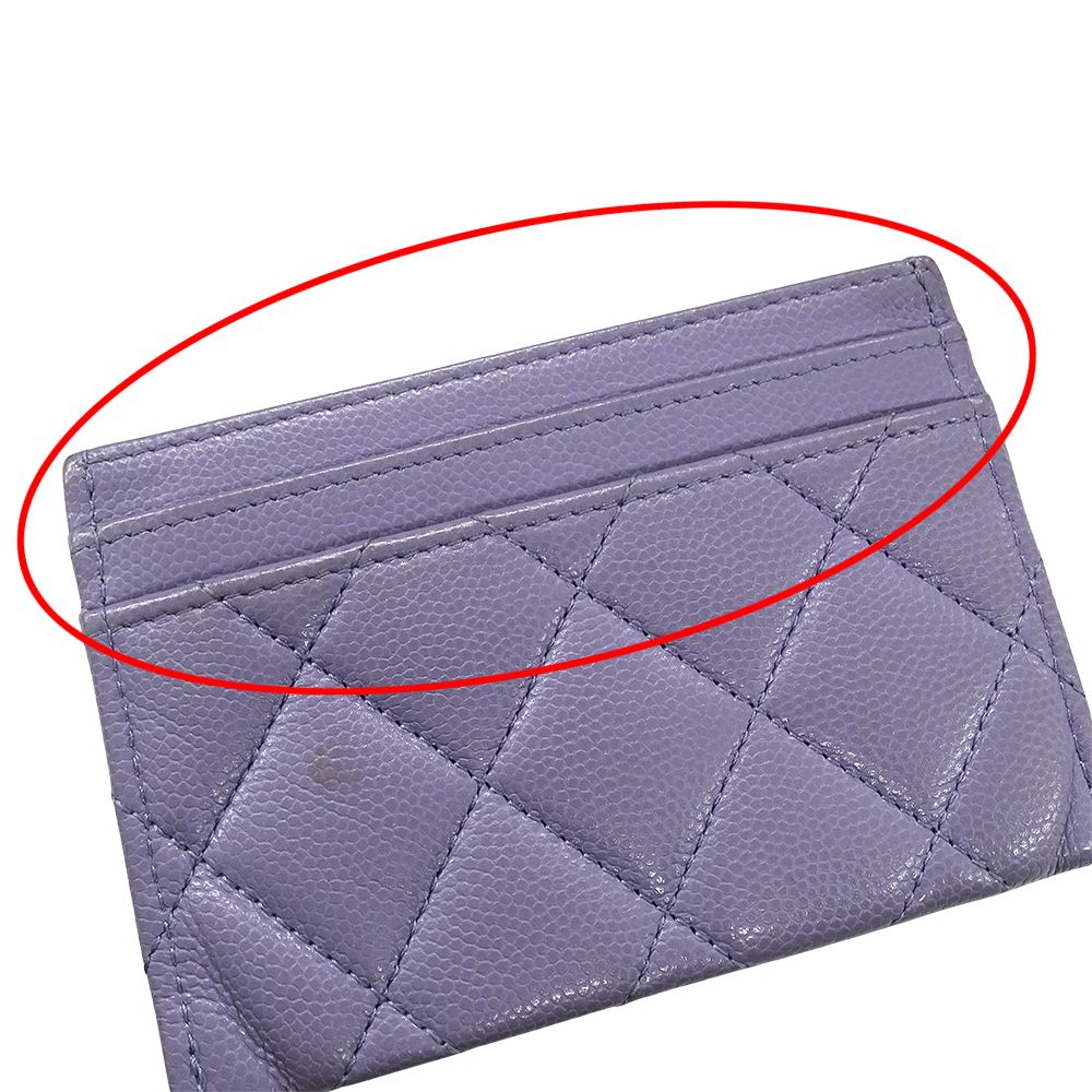 Chanel Card Case Quilted Business Holder Pass Caviar — view 9