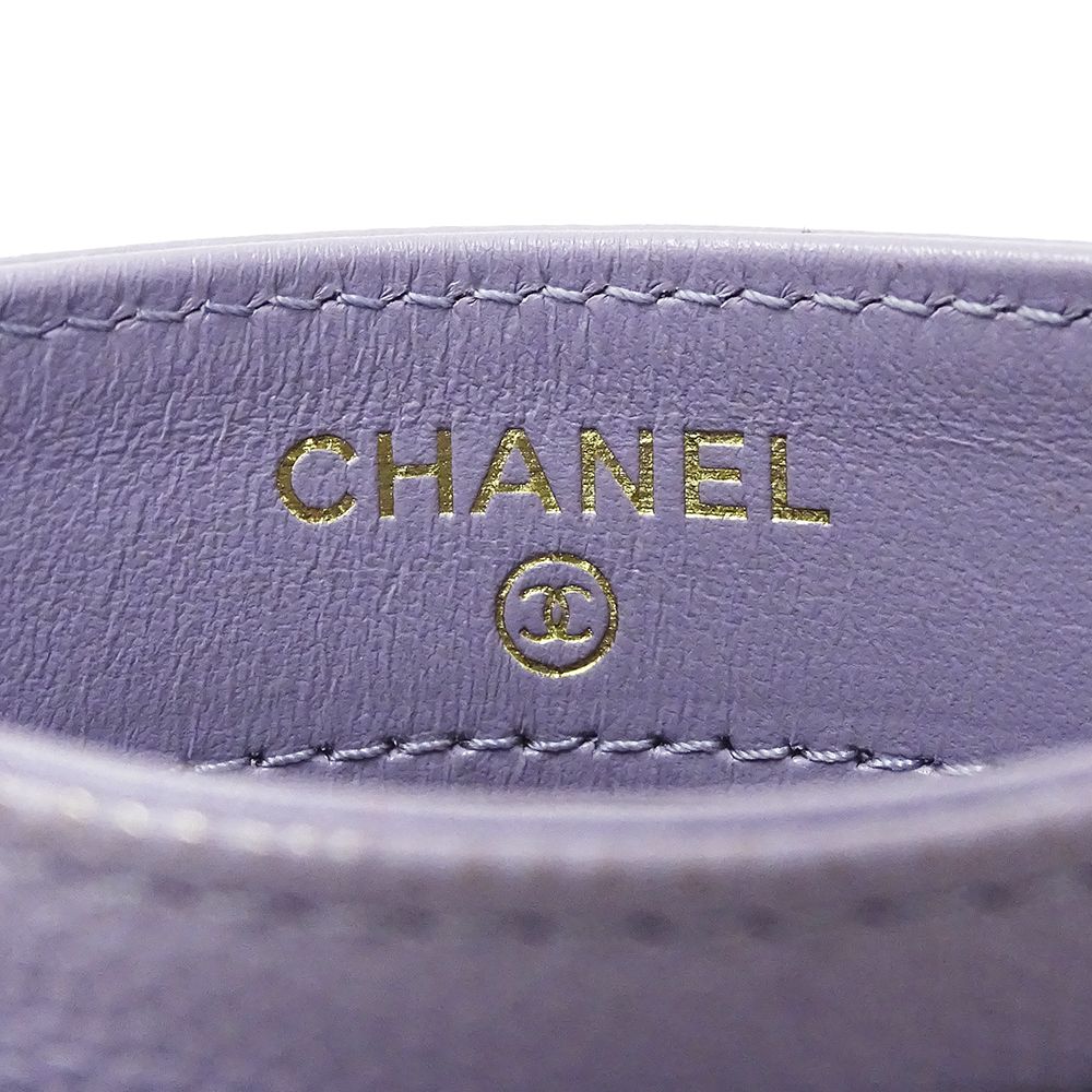 Chanel Card Case Quilted Business Holder Pass Caviar — view 5