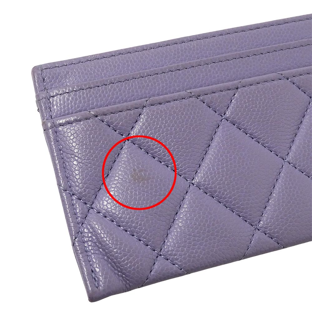 Chanel Card Case Quilted Business Holder Pass Caviar — view 8