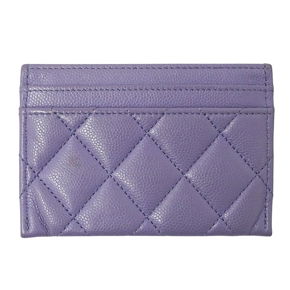 Chanel Card Case Quilted Business Holder Pass Caviar — view 2